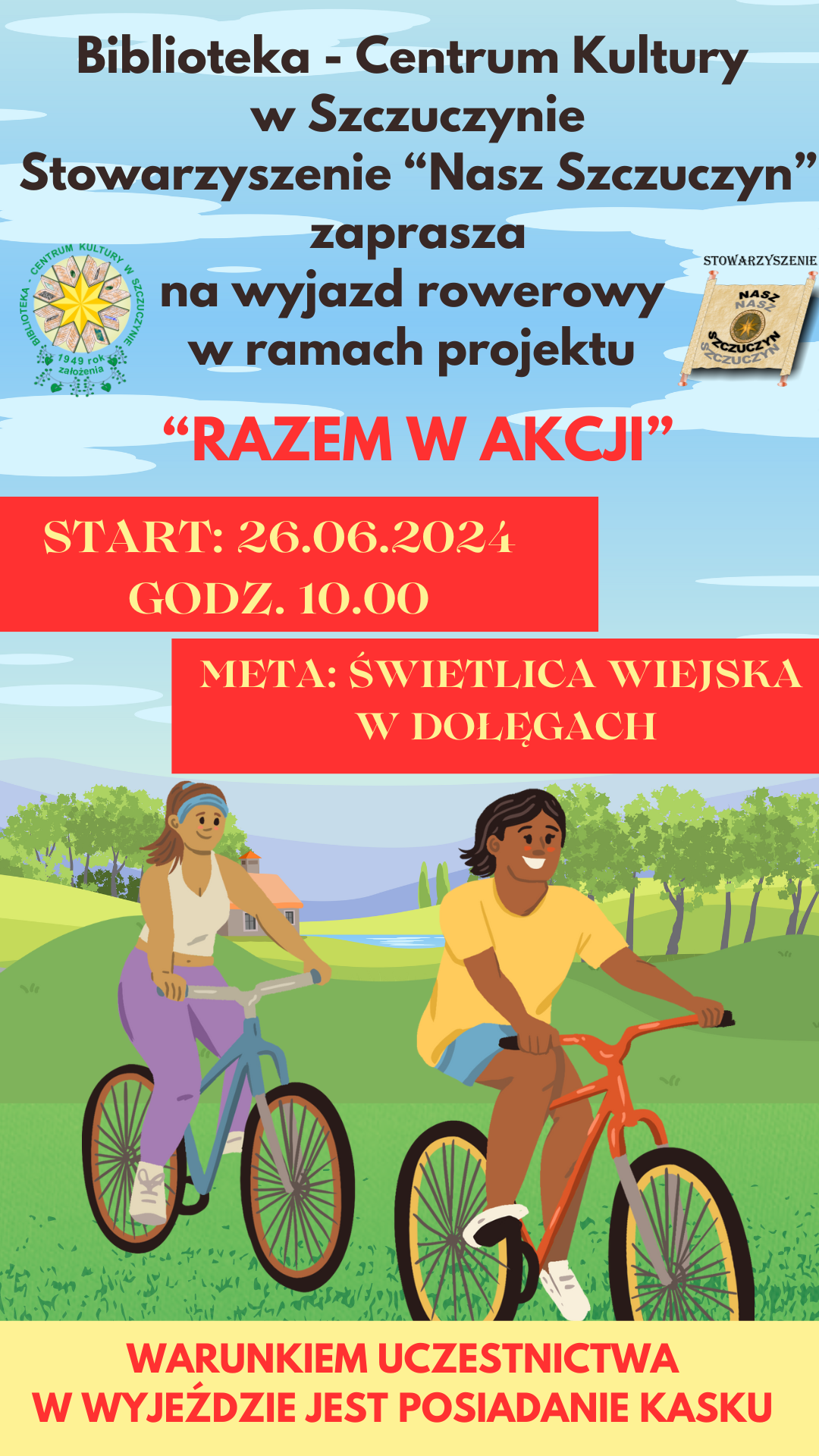 Wyjazd rowerowy w ramach projektu „RAZEM W AKCJI”