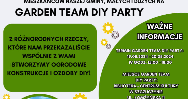 GARDEN TEAM DIY PARTY