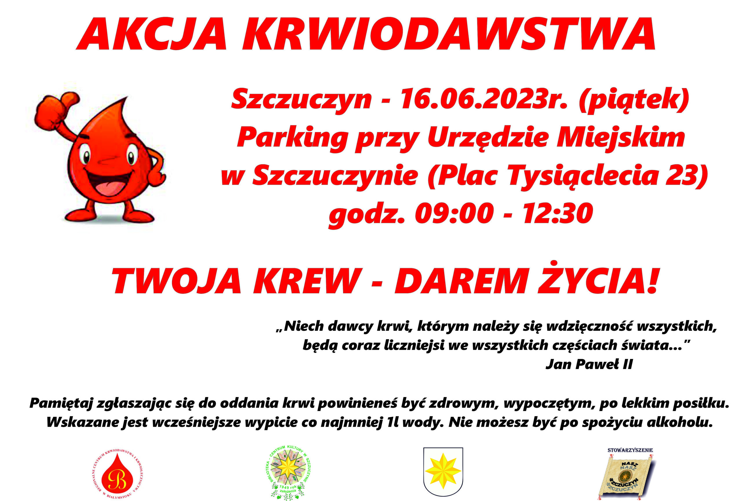 AKCJA KRWIODAWSTWA W SZCZUCZYNIE