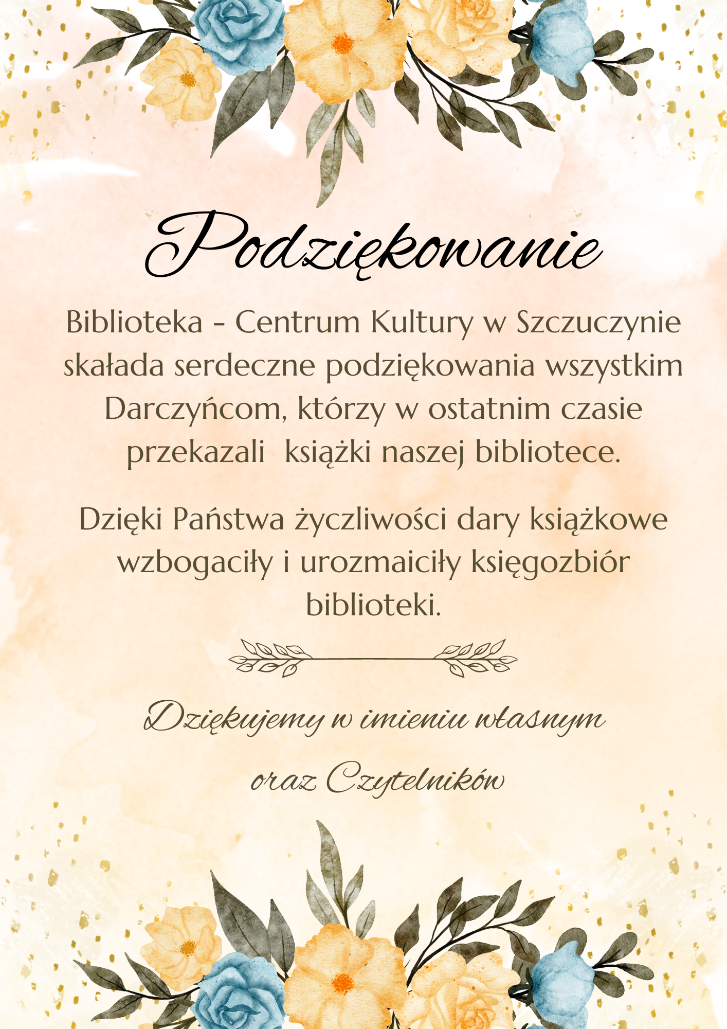 Podziękowanie