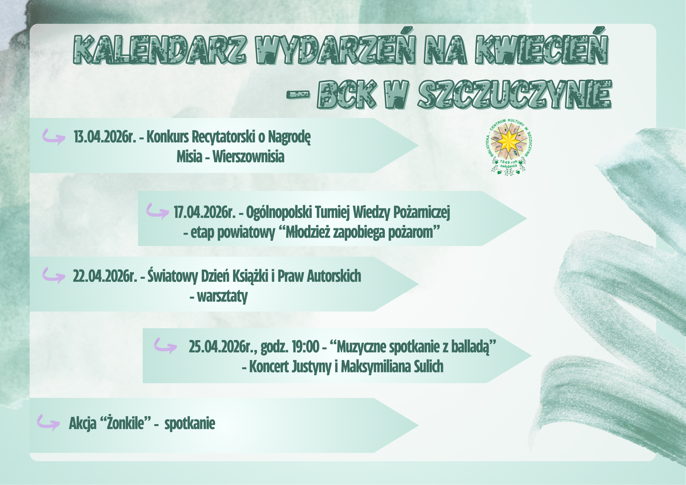 Zajrzyjcie do naszego kalendarza i sprawdźcie, co dla Was przygotowaliśmy!